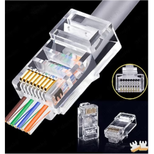 EZ RJ45 CAT6 YENİ NESİL DELİKLİ JAK KONNEKTÖR