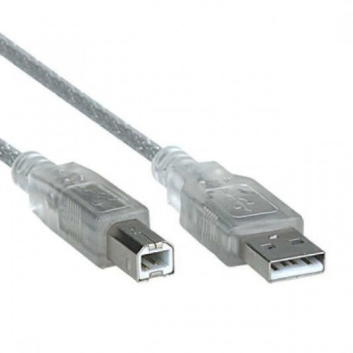 USB Yazıcı Kablosu Şeffaf 2.0V 5 Metre