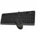 A4 TECH F1010 USB STANDART GRİ Q KABLOLU KLAVYE VE MOUSE SET