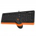 A4 TECH F1010 STANDART TURUNCU Q KABLOLU KLAVYE VE MOUSE SET